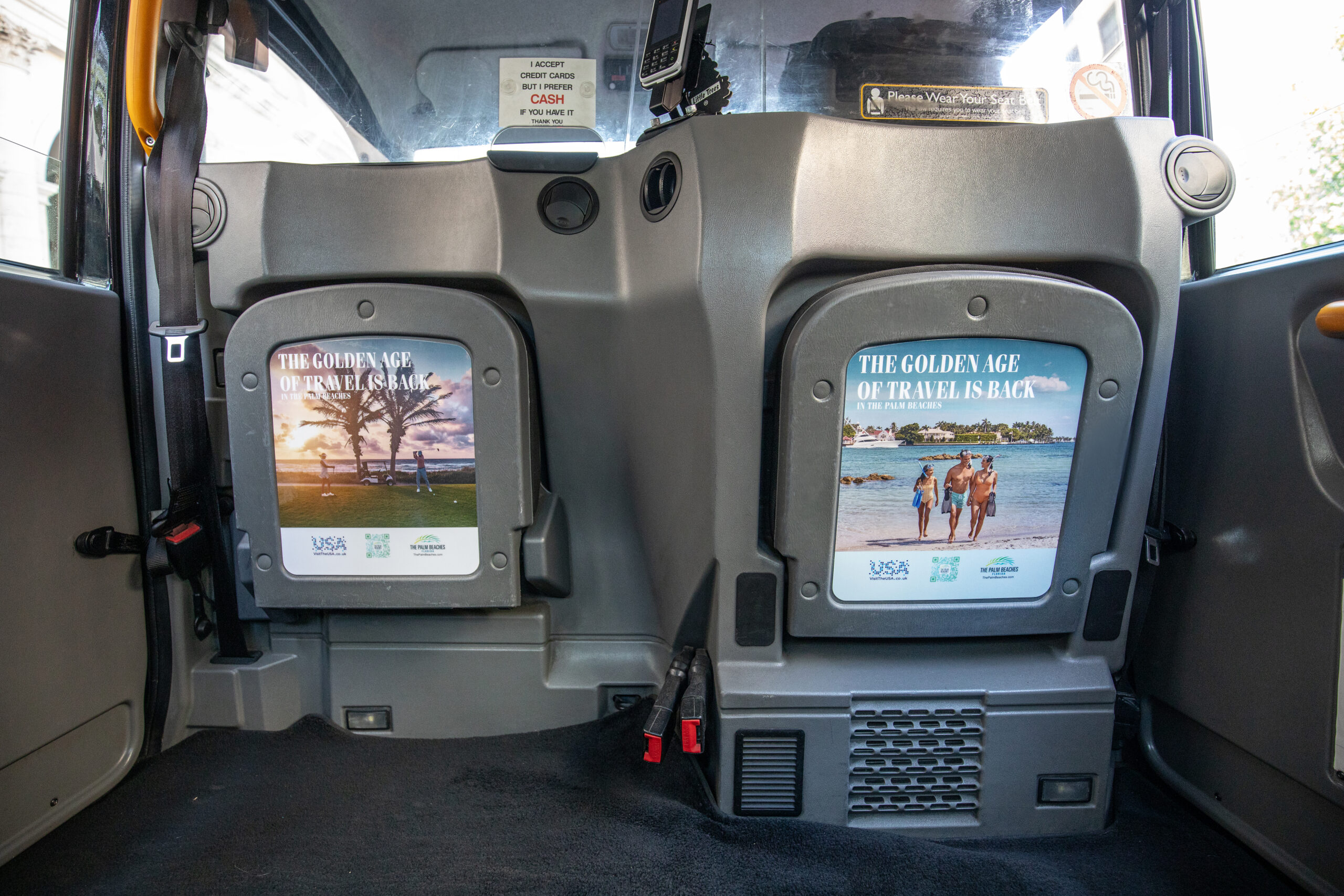 Brand USA taxi tip seats