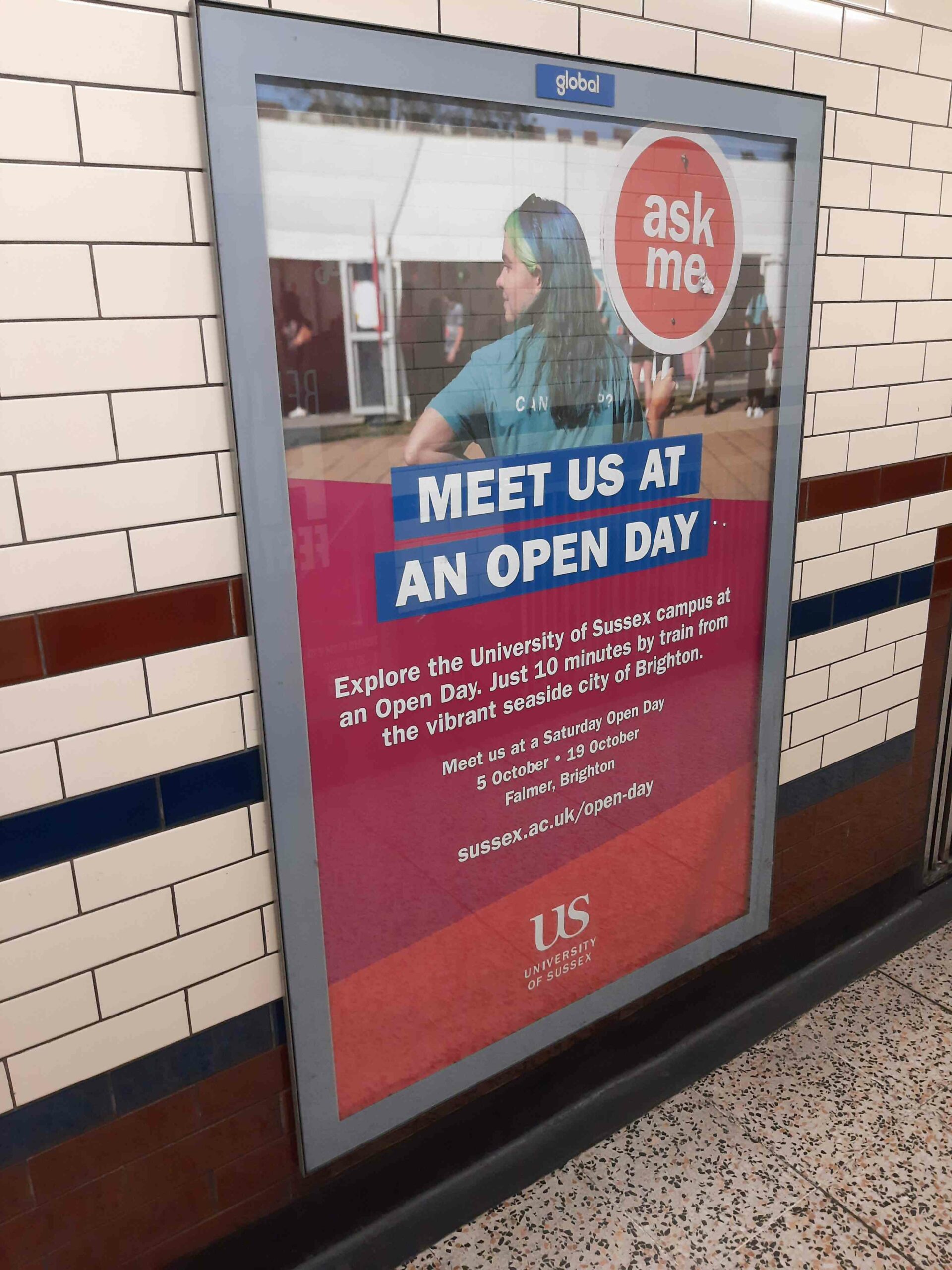 University of Sussex Underground OOH