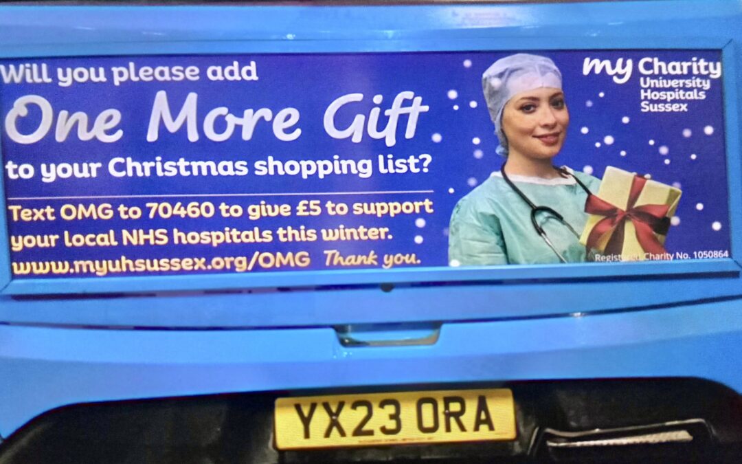 My University Hospitals Sussex ‘One More Gift’ OOH campaign